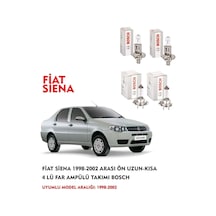Fiat Siena 2001 Model Ön Uzun-kısa 4 Lü Far Ampülü Takımı