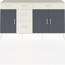 Arges Konsol 2 Raflı 5 Çekmeceli 3 Kapaklı 176x30x99 Aytaşı-antrasit/aytaşı Antrasıt/aytası - Aytası