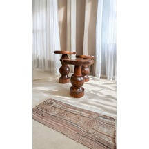 Wood Ahşap 3 Lü Set Mantar Yan Sehpa Model / Kestane Renk / Zigon Sehpa Vernikli Kahverengi Wood Ahşap 3 Lü Set Mantar Yan Sehpa Model / Kestane Renk / Zigon Sehpa Vernikli Kahverengi