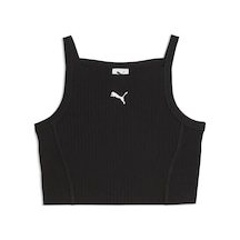 Puma Ess Ribbed Crop Top Siyah Kadın Askılı T-shirt