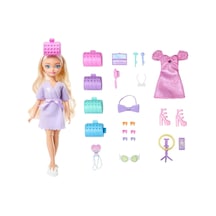 Barbie Dream Besties Barbıe İle Hazırlan Şekillendirilmiş Saçlı Barbie 'malibu' Bebek, Sürpriz Saç Aksesuarları Genel