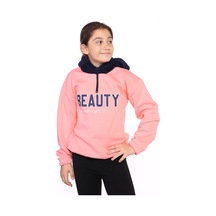 Toontoy Kız Çocuk Kapüşonlu Baskılı Sweatshirt Somon