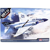 Academy 12529 1/72 Ölçek, Usn F-4j Vf-84 Jolly Rogers Savaş Uçağı, Plastik Model Kiti-49190