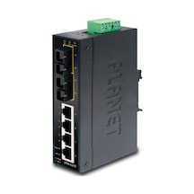 Planet Pl-ısw-621t 4 Port 10/100/base-tx 2 Port Sfp Sc Endüstriyel Ethernet Switch