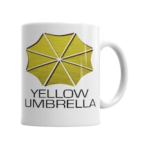 Yellow Umbrella Kupa Bardak Porselen Karışık