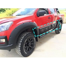 2012-2019 Isuzu D-max Kapı Gövde Kaplama Kabartmalı Dodik Seti 4 Parça İthal Premium Koruma