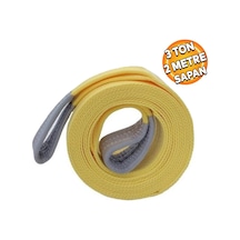 Sapan Polyester Spanzet 3 Ton 2 Metre Sarı Sağlam Yük Kaldırma Taşıma İndirme Halat