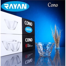 Rayan Cono 6'lı Büyük Cam Kase 001 Siyah