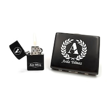 Babalar Gününe Özel Zippo Tarzı Çakmak & Metal Tabaka Seti
