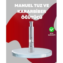 Mey İthalat Ergonomik Tasarımlı, Nem Geçirmez Kapaklı Baharat Öğütücü Gri