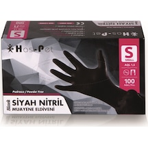 Has-Pet Pudrasız Siyah Nitril Muayene Eldiveni 100'lü