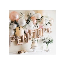 Rose Beyaz Somon Renk Balon Zinciri Mix