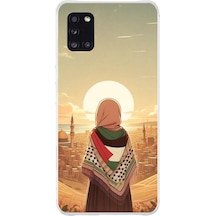 Samsung Galaxy A31 Uyumlu Filistine Özgürlük Kız Baskılı Silikon Kılıf Renkli