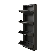 Kaser 9015 Antrasıt 4lu Kılıtlı Metal Ayakkabılık Diğer