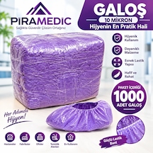 Piramedic Galoş 10 Micron 1000 Adet Mor Galoş