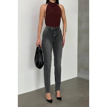 Lacarino7527 Kadın Mom Jean Pantolon Antrasit