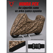 Honda Pcx Army Premium Kamuflaj Desenli Suya Ve Güneş Işınlarına Dayanıklı Motosiklet Brandası