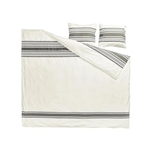 Ikea Jattefraken Çift Kişilik Nevresim Takımı 220 X 240 Cm Beyaz - Gri