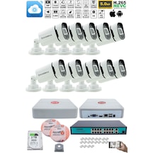 10 Kameralı Güvenlik Ip Kamera Seti - 4mp Dış Mekan Kdj-10s-4w-p-ıp-v0