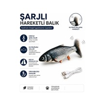 Catnipli Usb Şarjlı Kuyruk Sallayan Hareketli Balık Kedi Oyuncağı, İnteraktif Peluş Kedi Oyuncağı, Kedilerin Takip Etme, Yakalama Ve Avlanma İçgüdüsünü Destekleyen Eğlenceli Oyun Arkadaşı