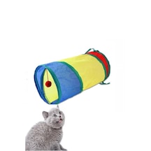 Tineke Düz Kedi Tüneli Katlanır Gökkuşağı Kedi Oyuncağı 50 CM