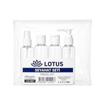 Ayrex Lotus Şeffaf Seyahat Seti, 4 Parça