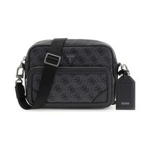 Guess Milano Çift Fermuarlı Askılı Erkek Siyah Çapraz Çanta Hmmıllp6222-bth