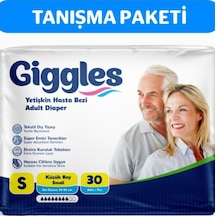 Giggles Yetişkin Bel Bantlı Hasta Bezi Small 30'lu 1 Paket 30 Adet S