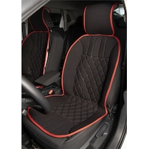 Point Chevrolet Aveo Sedan Siyah-kırmızı Oto Ön İki Koltuk Minderi