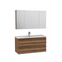 Creavit Alinda 100 Cm Lavabo Dolaplı Ve Aynalı Dolap Açık Ceviz