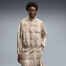 Puma T7 Tartan Kadın Bej Ceket 636628-81 Krem