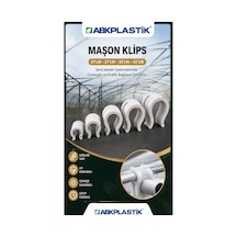 Abk-mason-42-100pk 42'lik 1 1/4" Sera Boru Maşon Klipsi 100 Adet Abkplastik Bağlantı Elemanı