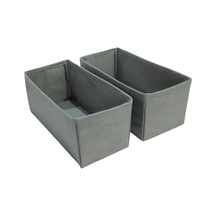 2'li Gri Çekmece İçi Düzenleyici Organizer Set - Çok Amaçlı Dolap İçi Kutu Seti 28 13 13 Genel