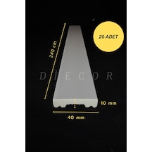 Diecor Dekoratif Boyanabilir 20 Adet 4 Cm Polistren Duvar Çıtası Beyaz 4 Cm Model:xa154