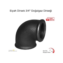Siyah Dirsek 3/4'''' Doğalgaz Dirseği