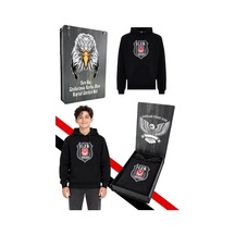 Beşiktaş Çocuk Kapüşonlu Sweatshırt Uv Kutu Siyah