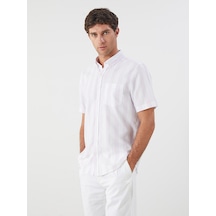 Lcwaıkıkı Classic Lila Regular Fit Armürlü Cepli Erkek Gömlek