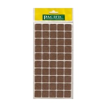 Cateksss Pacific Kare Yapışkanlı Sandalye Koltuk Mobilya Ayak Keçesi Felt 20x20 Mm Kahve - 40 Lı Paket Kahverengi