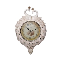 Duvar Saati Tavuskuşu Temalı Büyük Polyester Saat No.2 50 X 70 Cm çok Renkli