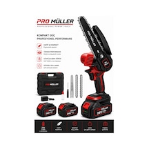 Pro Müller Professional Metal Dişli Çift Akülü Ağaç Odun Dal Kesme Şarjlı Budama Testeresi