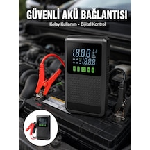Mey İthalat 12.000 Mah Şarjlı Araç Akü Takviye Ve Işıklı Hava Kompresörü Yeni Nesil