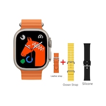 Watch 8 Ultra 49mm Amax Ultra Akıllı Nfc - Gps - Kablosuz Şarj Turuncu Kordonunu Seç