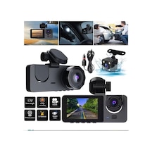 H15 Wifi Full Hd 1080p Yüksek Hassasiyetli Üç Kameralı Araç Içi Kamera Araba Güvenlik Kamerası Gece Görüşü Ön Geri İç Kayıt Ir Led