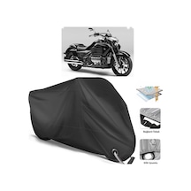 Honda Valkyrie F6C Motor Branda (Bağlantı, Kilit Uyumlu)-Siyah (457246339)-Arka Çanta Uyumlu Branda-Tokalı