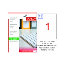 Tw-2000 210x297 Laser Etiketi 100lü