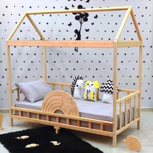 Markaawm Markaawm Ahşap Çocuk Karyola 90X190 Bebek Montessori Yatak Akçaağaç