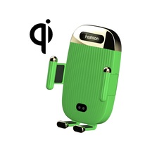 Sones S18 15w Araç Kablosuz Şarj Aleti Telefon Tutucu, Renk: Yeşil