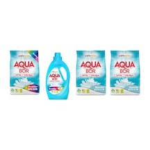 Aquabor Doğal Mineralli 4kg Renkliler + Sıvı Renkliler + 4kg Beyaz + 4kg Beyaz Set