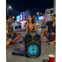 Taşınabilir Bluetooth Hoparlör Mikrofonlu Rgb Işıklı 6.5 İnç Uczzzbt612speaker-3