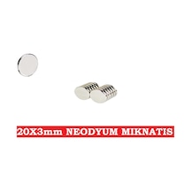 NEODYUM  GÜÇLÜ  MIKNATIS 20X3mm Yuvarlak  Mıknatıs  2 ADET